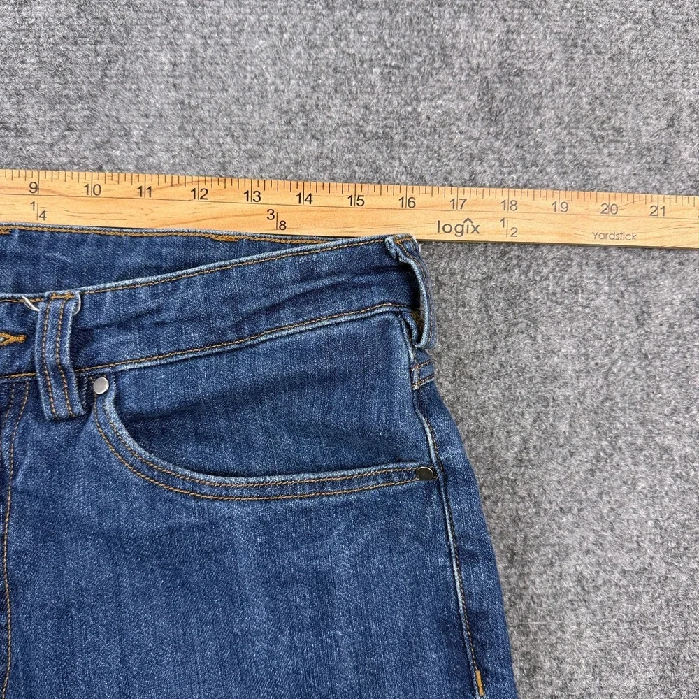 40 Grit Duluth Trading Mens Jeans 32x30 Relaxed Fit Straight Medium Wash Stretch